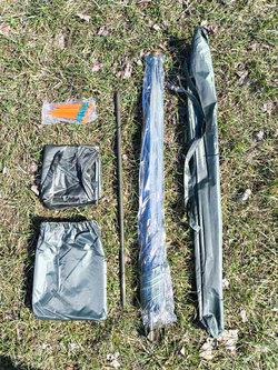 Зонт карповый, рыболовный, пляжный с боковым тентом, пологом Nature camping Green 02