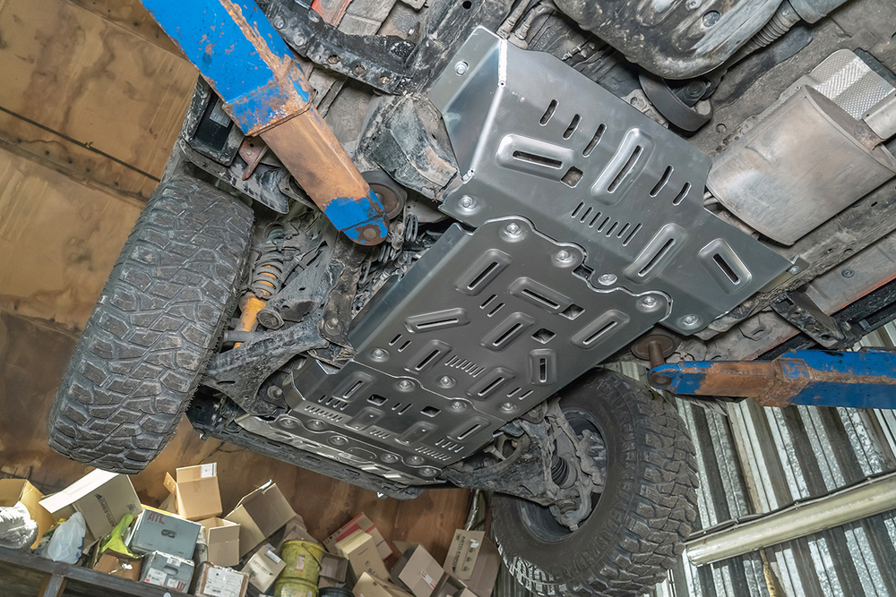 Защита радиатора, картера, РК, КПП для TANK 300 Off-road version, расширенная., алюминиевая, 8 мм Falcon