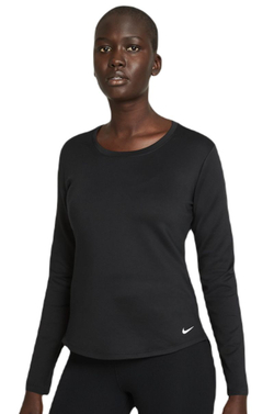 Женская теннисная футболка (dł. Рукава) Nike Therma-FIT One Long-Sleeve T-Shirt - черный