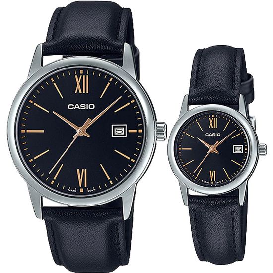 Парные часы Casio Standard: MTP-V002L-1B3 и LTP-V002L-1B3