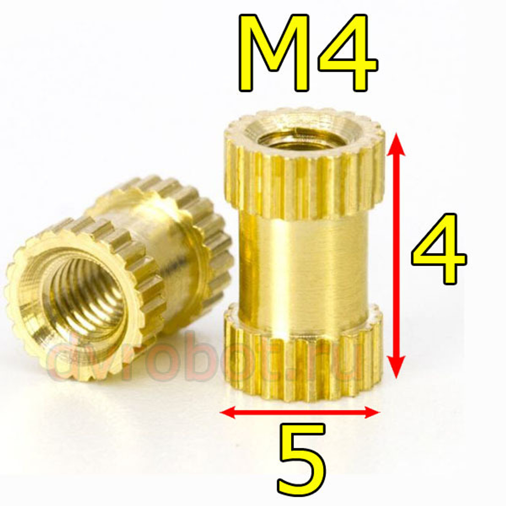 Вставная гайка М4*4-5
