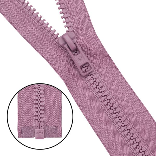Молния трактор Arta Т6 (6 мм) 1 зам., разъем., 50 см, (2076), A069 пыльная темная роза, НОВЫЙ МАТОВЫЙ ЗАМОК, уп.5 штук