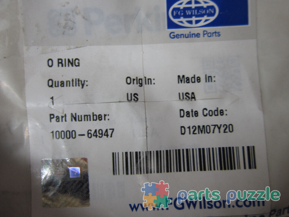 Кольцо уплотнительное / O RING АРТ: 10000-64947