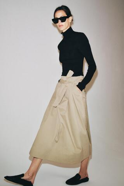 ЮБКА МИДИ С ПОЯСОМ — ZW COLLECTION — ZARA