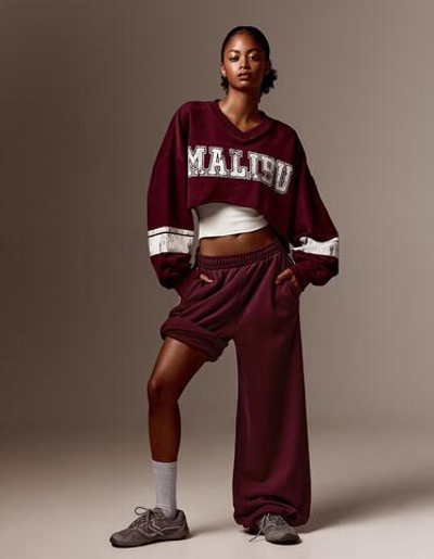Женские брюки-джоггеры из мягкой ткани Dancer - BERSHKA