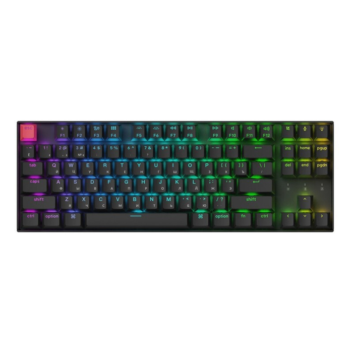 Беспроводная механическая клавиатура QMK Keychron K8 (Version 2), 87 клавиш, RGB подсветка, Keychron Red Switch (K8X-B1Z-RU)