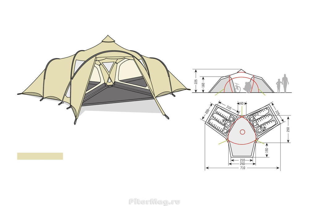 Палатка VauDe Badawi Long 6P