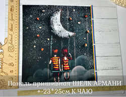 Панель пришивная ШЕЛК АРМАНИ +-23*25см К ЧАЮ