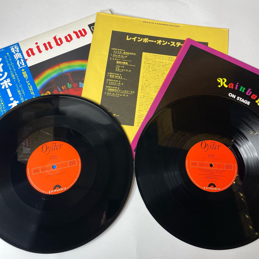 Винтажная виниловая пластинка LP Rainbow On Stage (Japan 1977) (Obi) Mistreated