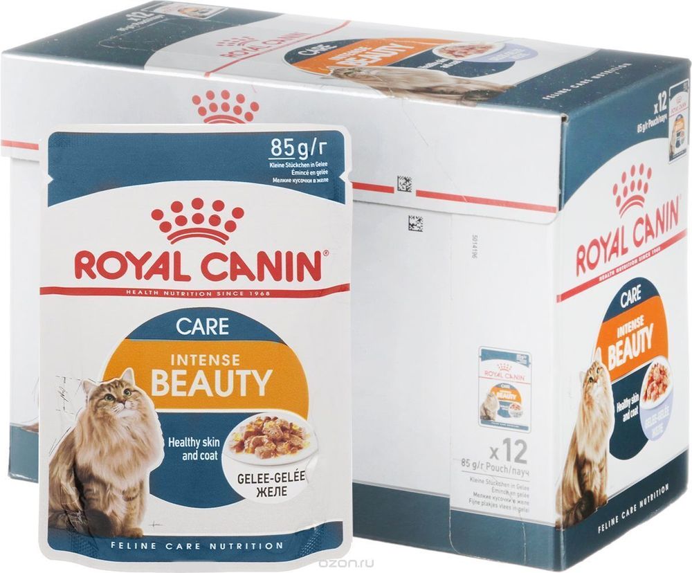 Влажный корм Royal Canin Intense Beauty для взрослых кошек, в желе, 28 шт x 85 г Влажный корм Royal Canin Intense Beauty для взрослых кошек, в желе, 28 шт x 85 г