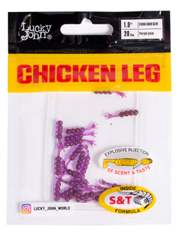 Слаги съедобные Lucky John Chicken Leg 1" (2.54 см), цвет S13, 20 шт