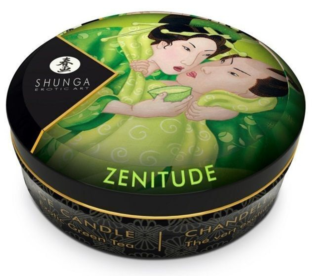 Массажная свеча Exotic Green Tea с ароматом зелёного чая - 30 мл