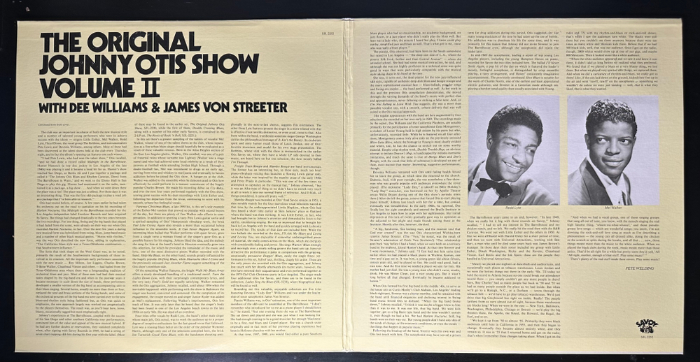 The Johnny Otis Show With Dee Williams* & James Von Streeter - The Original Johnny Otis Show Volume II 2LP (США 1980г.)