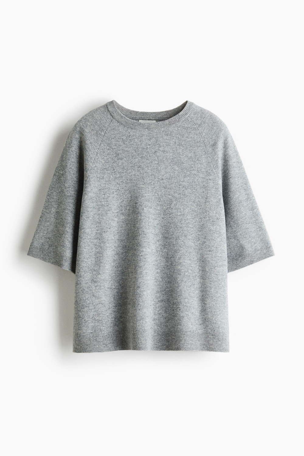 Шерстяной топ с короткими рукавами - H&M