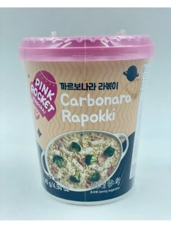 Рисовые клёцки с лапшой (рапокки) с соусом Карбонара