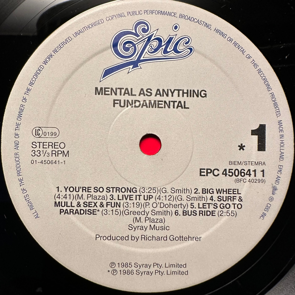 Mental As Anything - Fundamental (Голландия 1985г.)