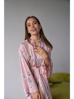 Халат кимоно шелковый длинный с запахом