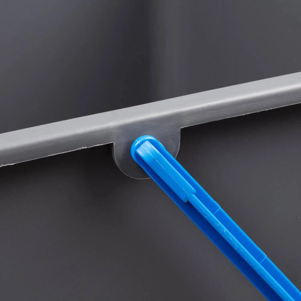 Ведро Росмоп 25 л пластик серое/синяя ручка (с мерной шкалой, ударопрочное)