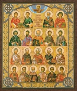 Икона "Собор Святых Целителей" 10х12 на МДФ-6 (1012-1424)