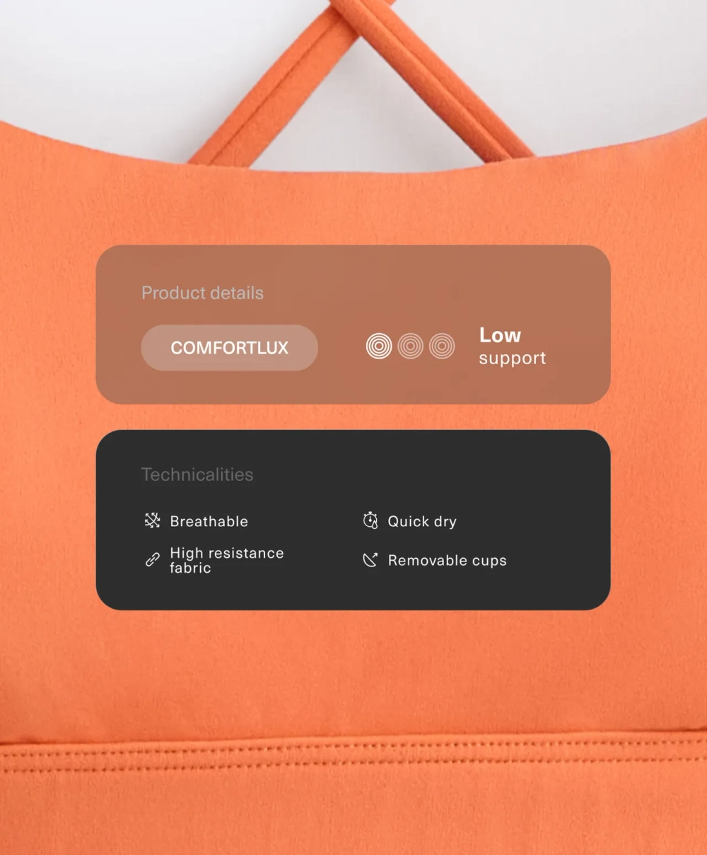 Спортивный бюстгальтер Comfortlux с легкой поддержкой и перекрестными бретелями - OYSHO