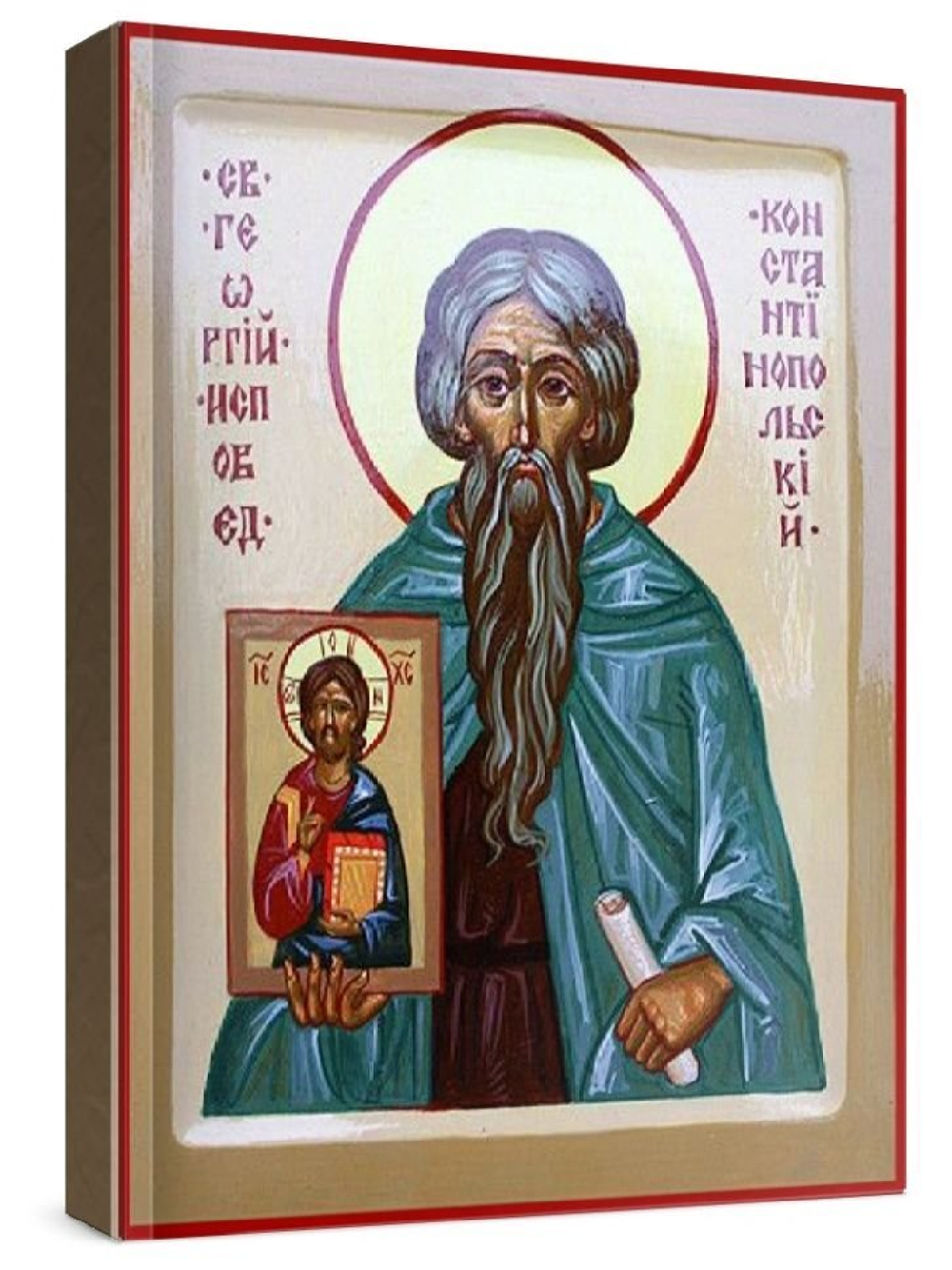 Георгий Константинопольский (рукописная икона)