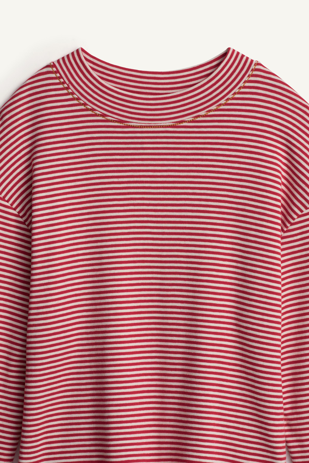 ZARA ФУТБОЛКА В ПОЛОСКУ - LIMITED EDITION, БЕЛЫЙ/КРАСНЫЙ