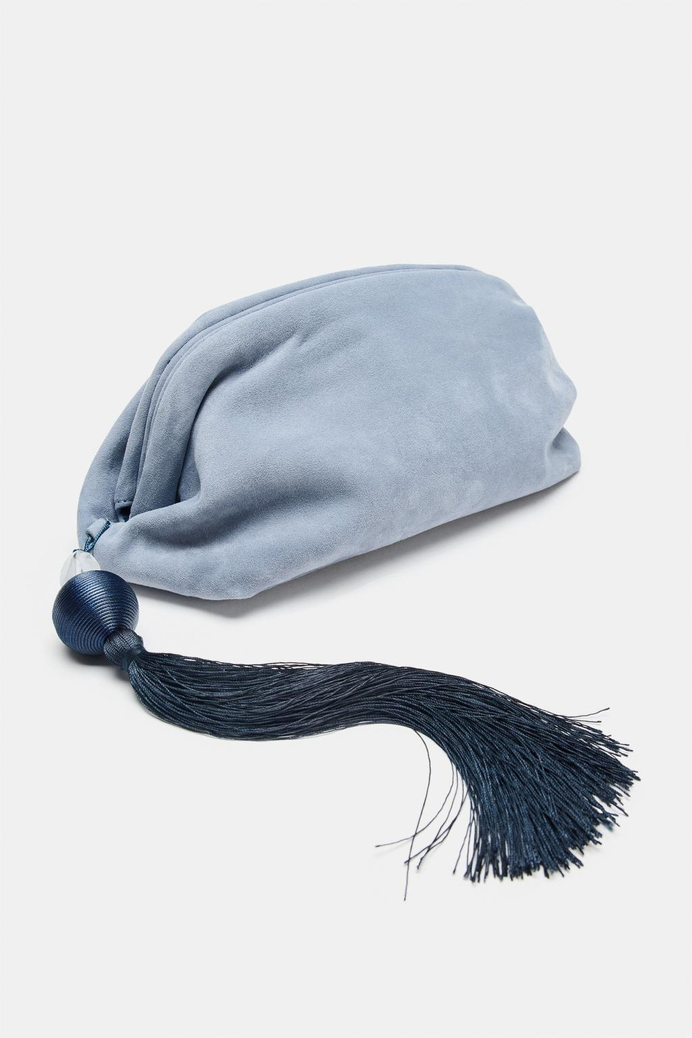 ZARA ЗАМШЕВЫЙ КЛАТЧ, СИНИЙ