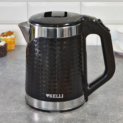 Чайник электрический 1,8л KELLI KL-1372B, цвет черный