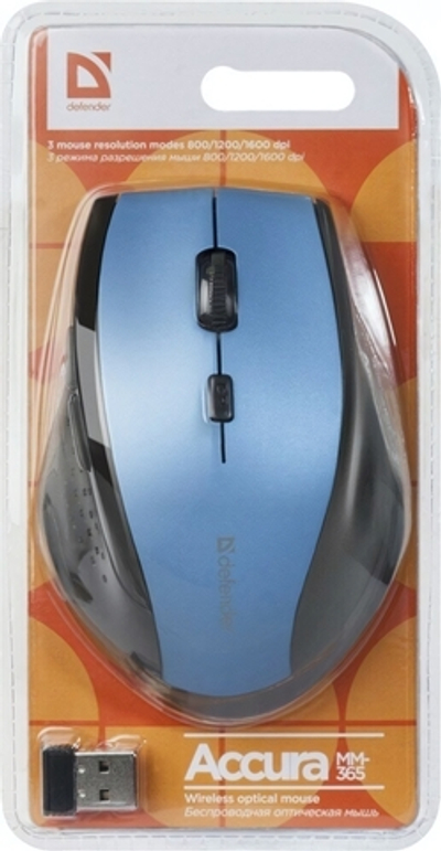 Мышь беспроводная Defender Accura MM-365 Blue