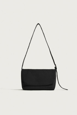 ZARA НЕЙЛОНОВАЯ СУМКА, ЧЕРНЫЙ