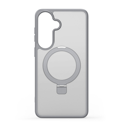 Матовый серый чехол с MagSafe для Samsung Galaxy S26+ Плюс, серия Yind Series Case от Dux Ducis (версия с магнитной откидной подставкой)