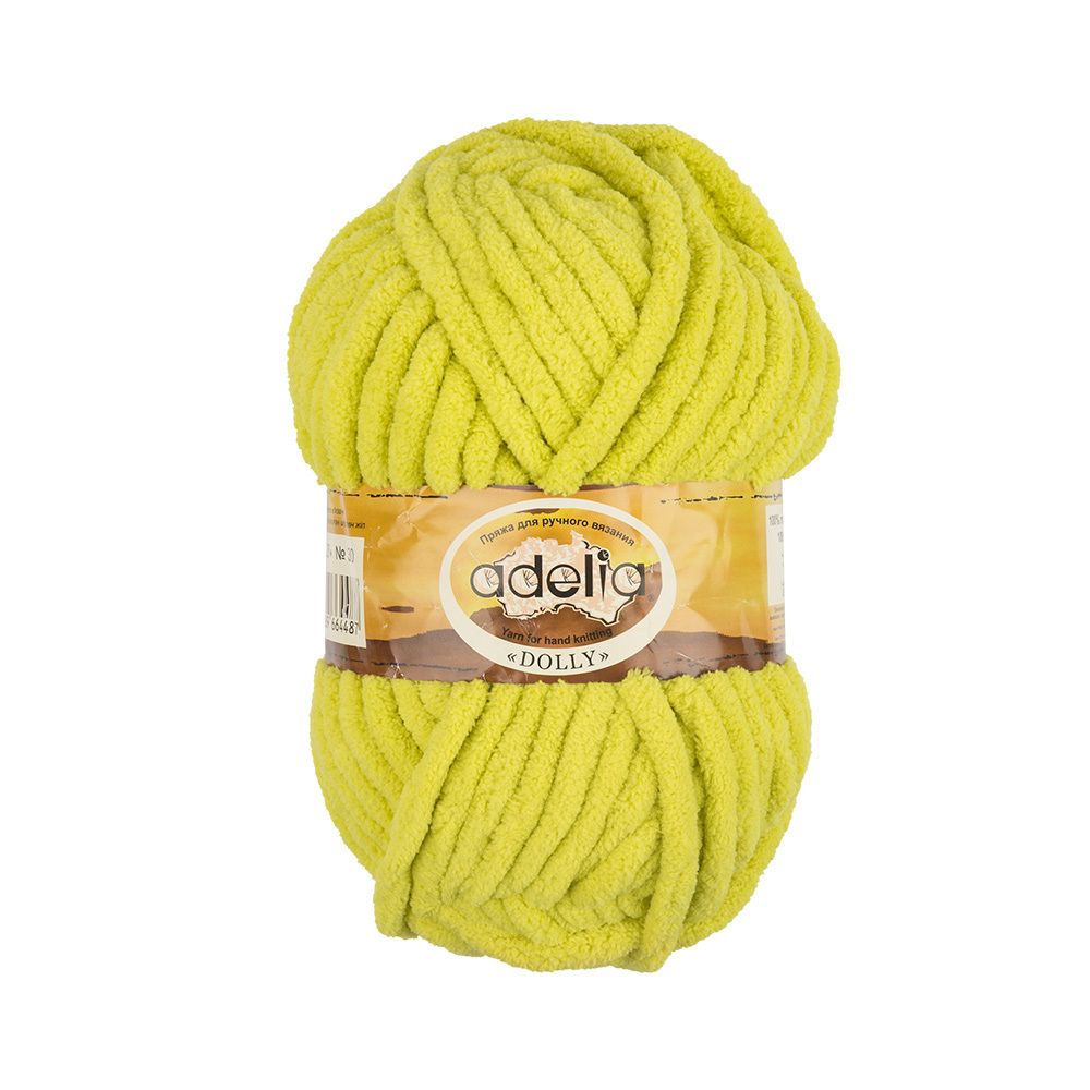 Пряжа Adelia Dolly / уп.5 мот. по 100г, 40м, 30 желто-зеленый Пряжа Adelia Dolly / уп.5 мот. по 100г, 40м, 30 желто-зеленый