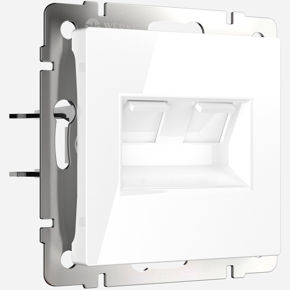 Розетка RJ45 Werkel двойная белый 25903