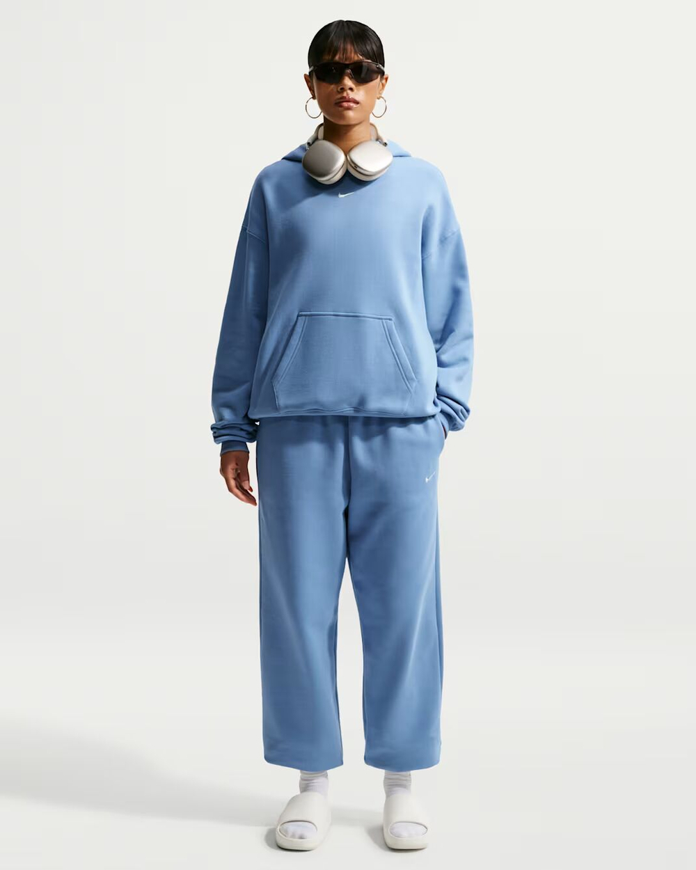 Nike Studio Fleece средней плотности Женская толстовка с капюшоном оверсайз - NIKE