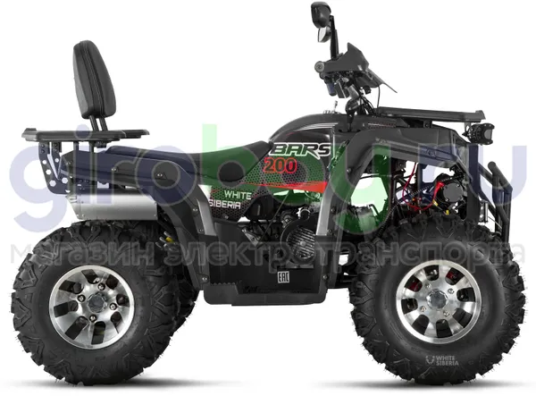 Бензиновый квадроцикл WHITE SIBERIA BARS 200CC PRO (Черный) фото №5