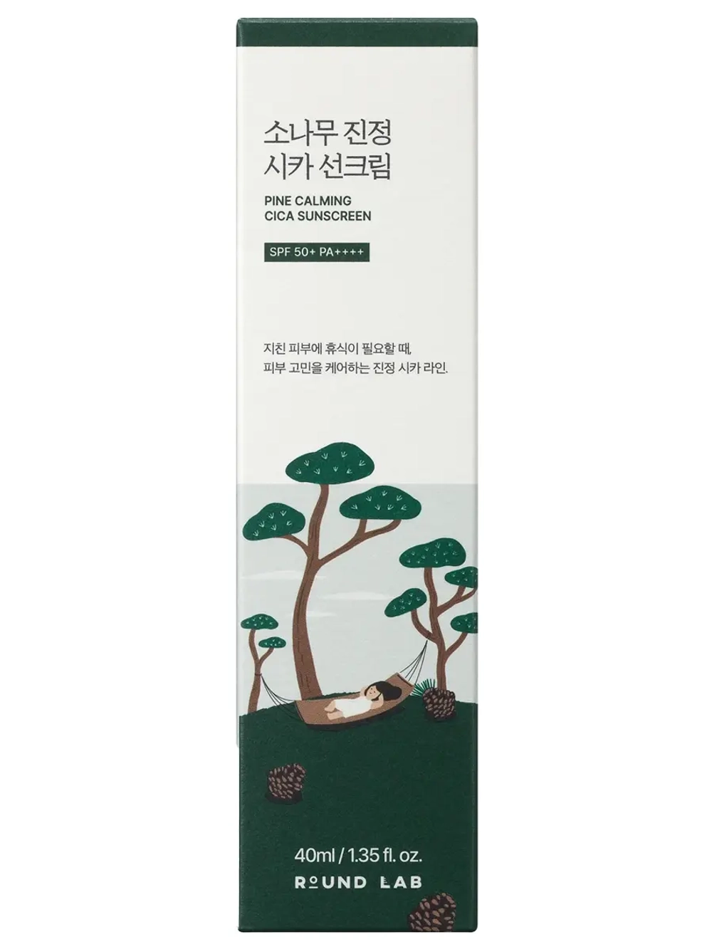 Round Lab Солнцезащитный крем с сосной и центеллой для проблемной кожи SPF50 Pine Calming Cica Sunscreen 40 мл