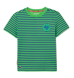 Футболка для мальчика теннисная Lacoste Ultra-Dry Sport Roland Garros Edition Tennis T-Shirt - navy blue/green