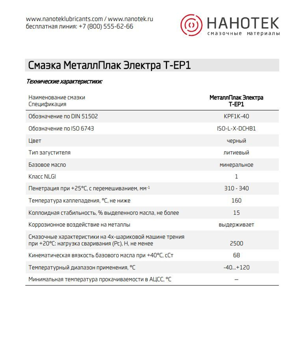 МеталлПлак Электра Т-ЕР1/400г/ Специализированная пластичная смазка
