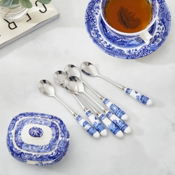 Spode Набор из 6 итальянских ложек синего цвета, 15 см. BLI1101-X
