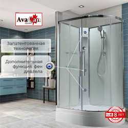 Душевая кабина AvaCan (АваКан) EM3912LNT со средним поддоном, 120х90х208