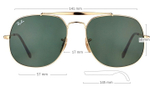 Ray Ban General RB 3561 001 / 57