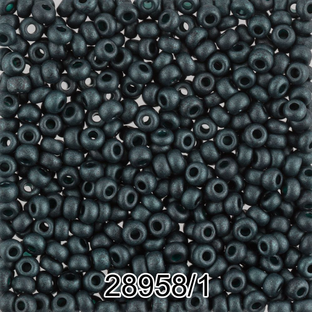 Бисер Preciosa 10/0 (2.3 мм), 500 г, 28958/1 (Ф448) т.зеленый мат. Бисер Preciosa 10/0 (2.3 мм), 500 г, 28958/1 (Ф448) т.зеленый мат.