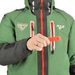 Зимний мужской костюм-поплавок ХСН Rescuer III NEW -45 (Hardguard) Зеленый (Красные молнии)