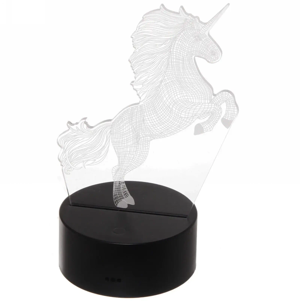 Светильник ночник «3D-Волшебный Единорог» на пластиковой подставке, с включателем USB