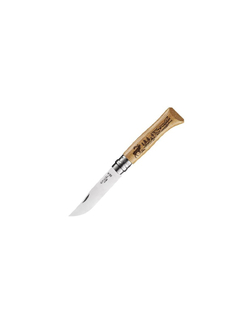 Нож Opinel №8, нержавеющая сталь, рукоять дуб, гравировка олень, 002332