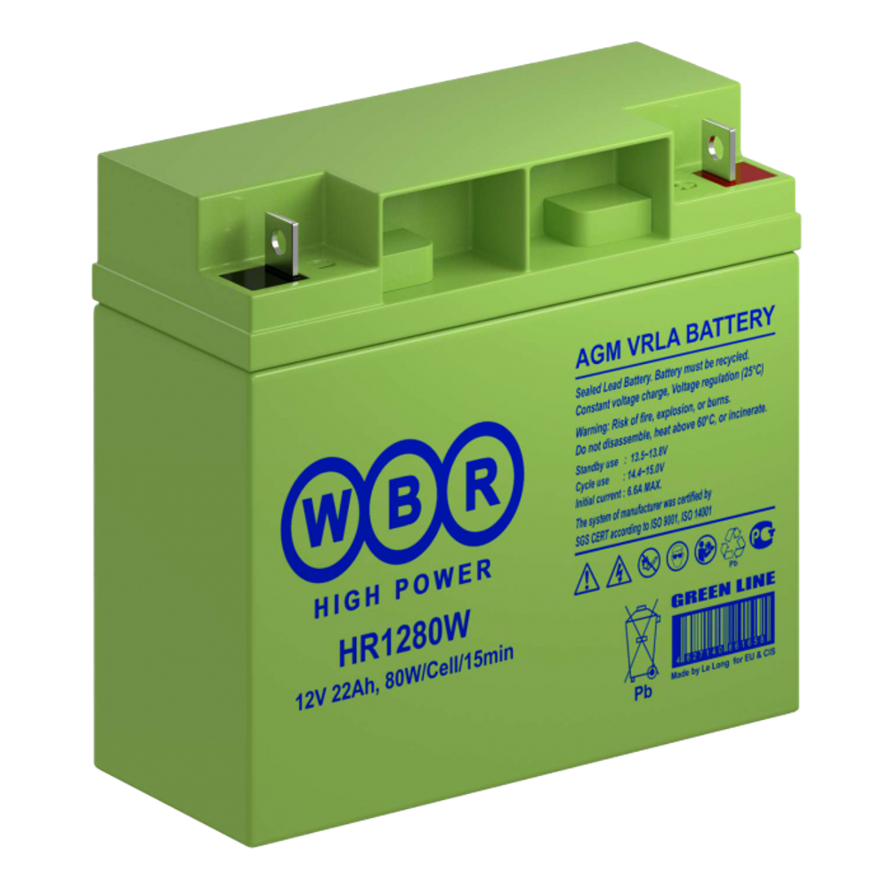Аккумулятор WBR HR1280W ( 22Ач / 12В ) AGM