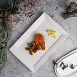 Блюдо прямоугольное 36*23,5 см h2,5 см белое фарфор P.L. Proff Cuisine [3]