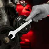 Ключ комбинированный трещоточный, 18 мм, CrV, зеркальный хром Matrix Professional — фото 6