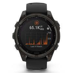 Смарт-часы Garmin Fenix 8 Solar 47мм Sapphire Carbon Gray DLC Titanium, черный ремешок, 010-02906-11