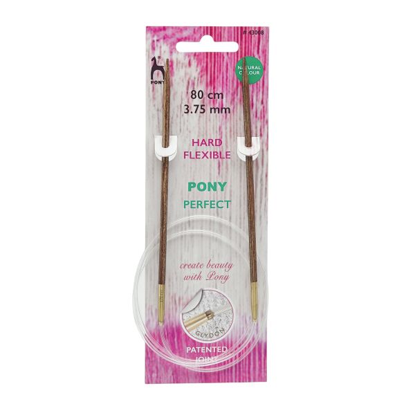Спицы круговые Pony Perfect ⌀3.75 мм, 80 см, дерево, 43008